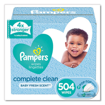 Pampers® Complete Clean Baby Wipes, 1 Ply, Baby Fresh, 504-pack freeshipping - TVN Wholesale